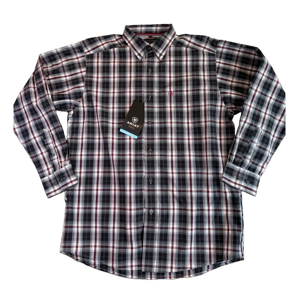 ARIAT MEN'S PRO SERIES PRO Wilton Long Sleeve Button Down Cowboy Shirt Sz M NWT